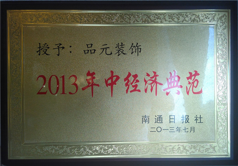 2013年中經(jīng)濟典范